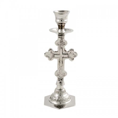 Nickel-plated candlestick