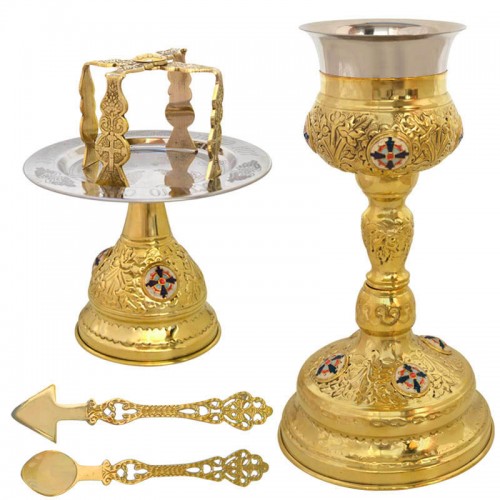 Gold-Plated Chalice Set