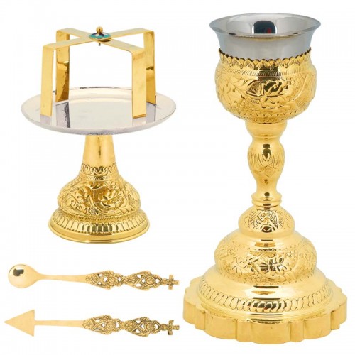 Gold-plated chalice set