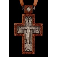 Kňazský kríž No4 (dreveno-strieborný)