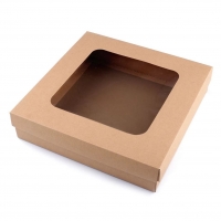 Darčeková krabica s okienkom a hoblinami