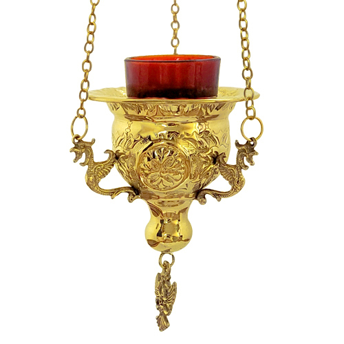 Gold plated chain lantern 13