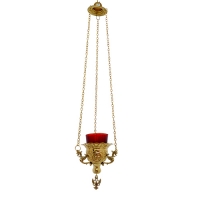 Gold plated chain lantern 14