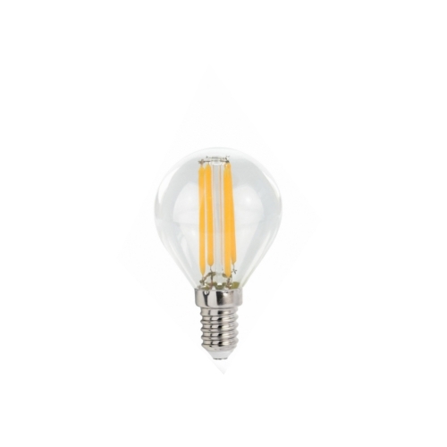 LED žiarovka E14 4W/460lm , glóbus LED vlákno, neutrálna biela