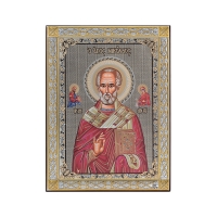 Strieborná ikona - Sv. Mikuláš, vzor 1