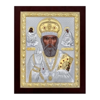 Strieborná ikona - Sv. Mikuláš, vzor 3
