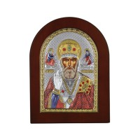 Strieborná ikona - Sv. Mikuláš, vzor 4