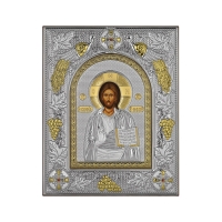 Strieborná ikona - Kristus, vzor 3
