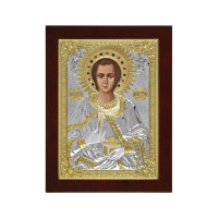 Srtieborná ikona - Sv. Panteleimon, vzor 1