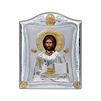 Strieborná ikona - Kristus, vzor 5