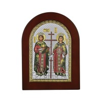 Strieborná ikona - Sv. Konštantín a Sv. Helena, vzor 5