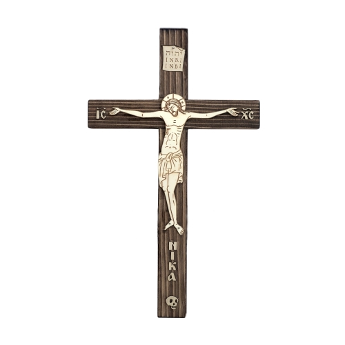 Wooden cross, pattern 1, Latin