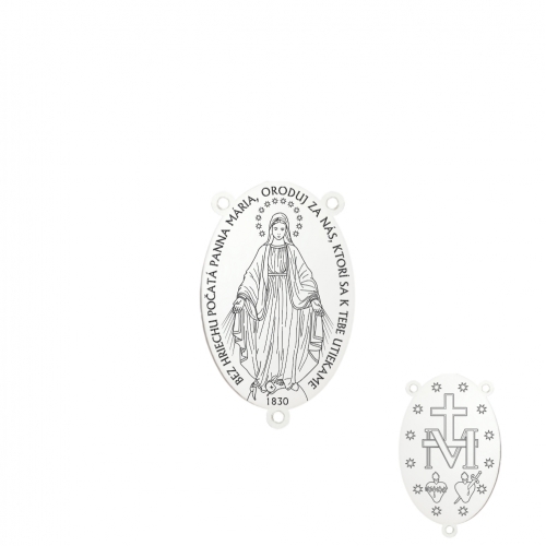 Medallion "Miracle medal", silver for rosary, model 1