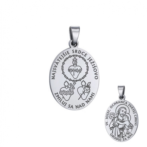 Medallion "Scapular of St. Joseph", steel oval