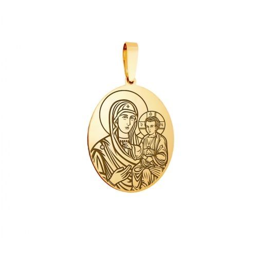 Medallion "The Mother of God of Klokočov from Nižná Rybnice", gold (oval)