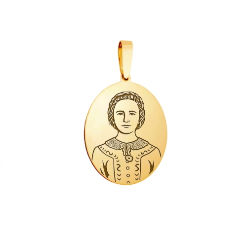 The medallion "Bl. Anka Kolesárová", gold (oval)