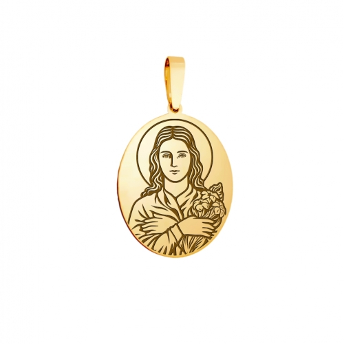 Medallion "St. Maria Goretti", gold (oval)