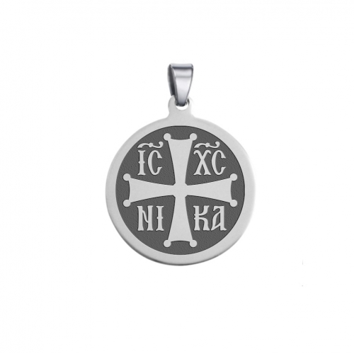 Medallion "IC XC NIKA", steel (circle), pattern 2