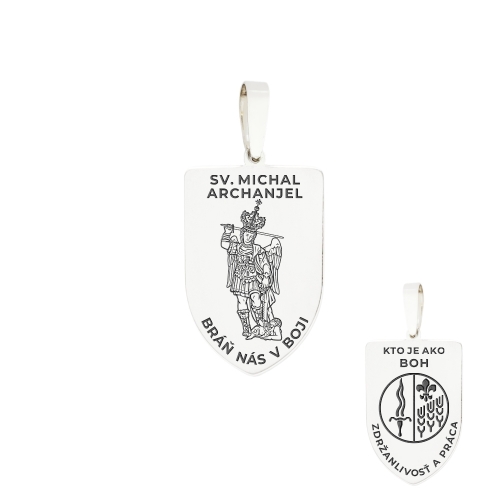 Medallion "Scapular of St. Michael", model 1, silver (oval)