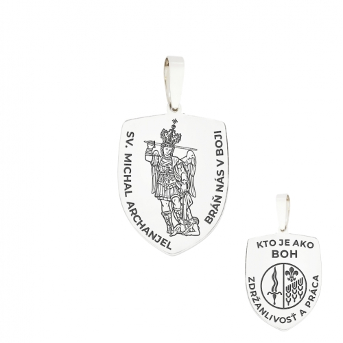 Medallion "Scapular of St. Michael", model 2, silver (oval)