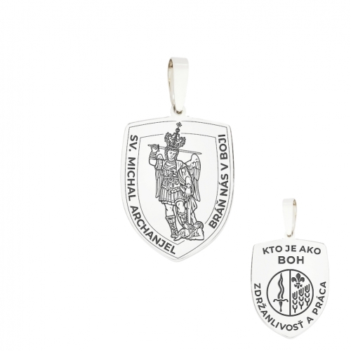 Medallion "Scapular of St. Michael", model 3, silver (oval)