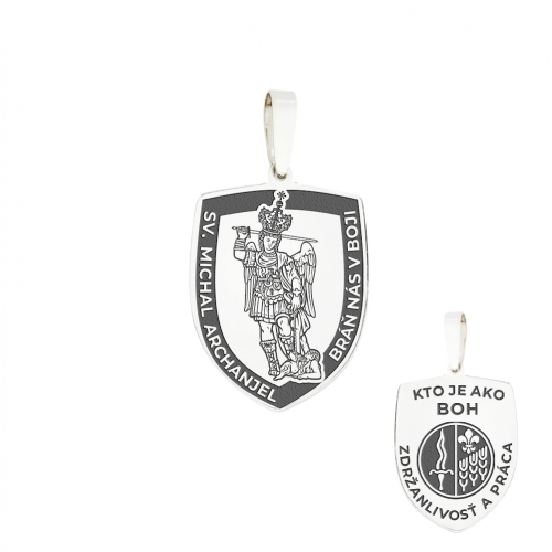 Medallion "Scapular of St. Michael", model 4, silver (oval)