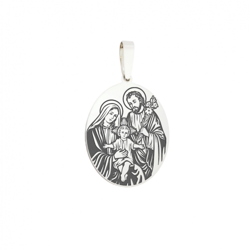 Medallion "Holy Family", silver (oval)