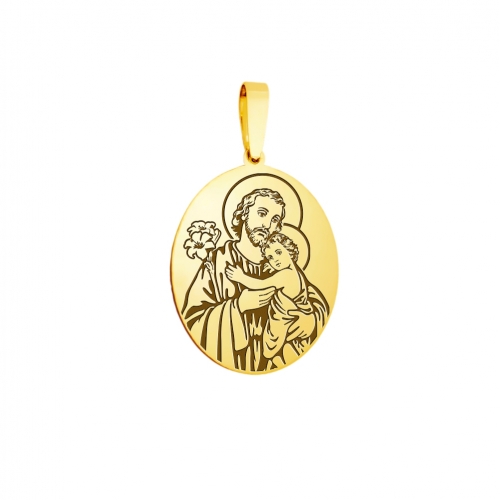 Medallion "St. Joseph", gold (oval)