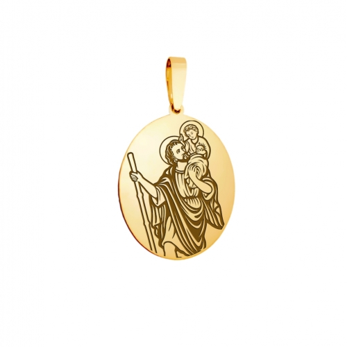 Medallion "St. Christ", golden oval