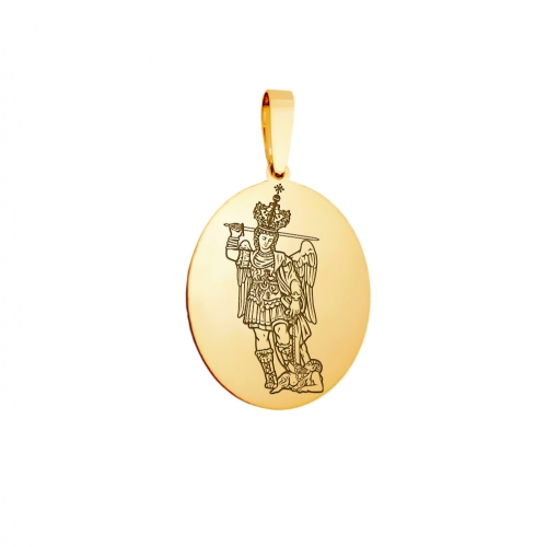 Medallion "Archangel Michael", gold, model 3 (oval)