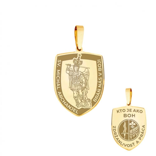 Medallion "Scapular of St. Michael", model 4, gold (oval)