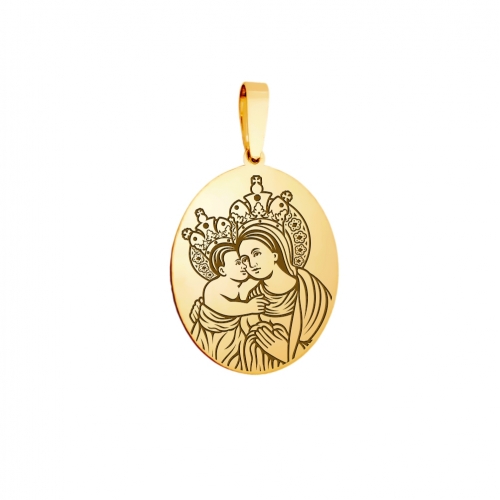 Medallion "Our Lady of Vranov", gold (oval)