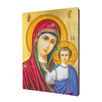 Ikona "Kazaňská Matka Božia", pozlátená, vzor 1