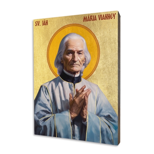 Ikona "Sv. Ján Mária Vianney", vzor 2, pozlátená