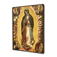 Ikona "Panna Mária Guadalupská", pozlátená