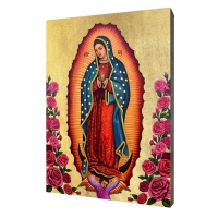 Ikona "Panna Mária Guadalupská", vzor 2, pozlátená