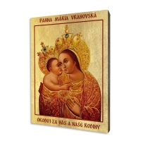 Ikona "Panna Mária Vranovská", pozlátená