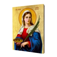Ikona "Sv. Lucia", pozlátená
