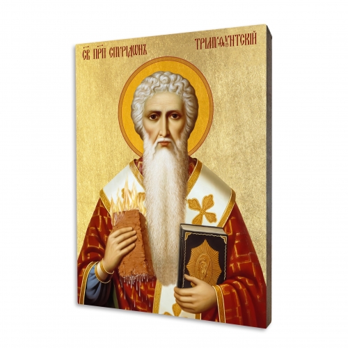 Icon "St. Spiridon", gilded