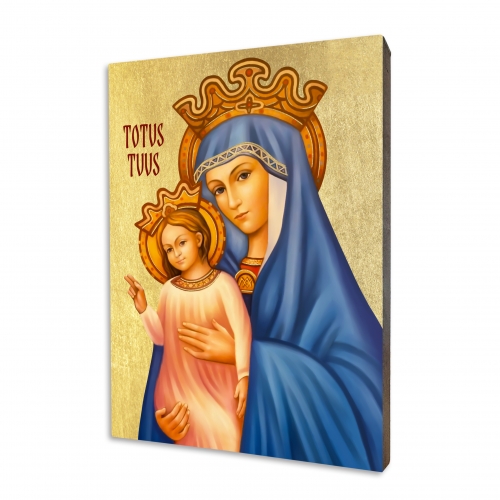 Icon "The Mother of God - Totus Tuus", gilded