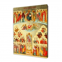 Icon "All Saints", gilded