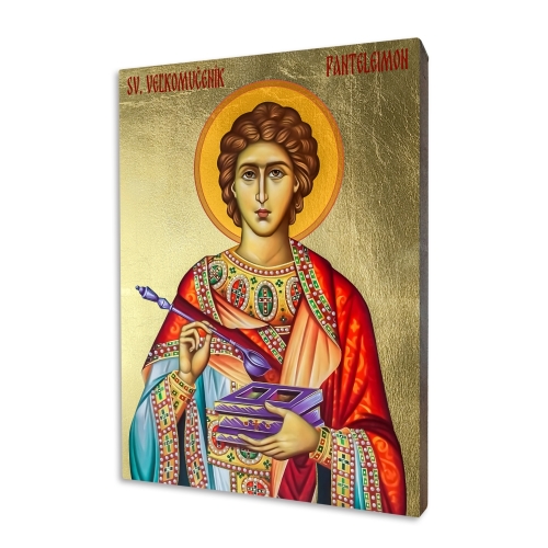 Icon "St. Panteleimon", gilded